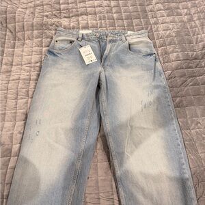 ZARA Light Wash Men's Baggy Jeans - Blue